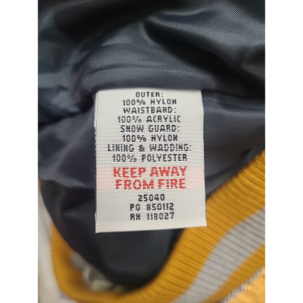 Mini Boden Snow Ski Pants Kid's 11-12Y Gold Yellow Gray White Plaid Insulated - Picture 7 of 7